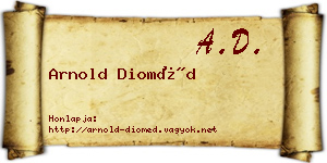 Arnold Dioméd névjegykártya